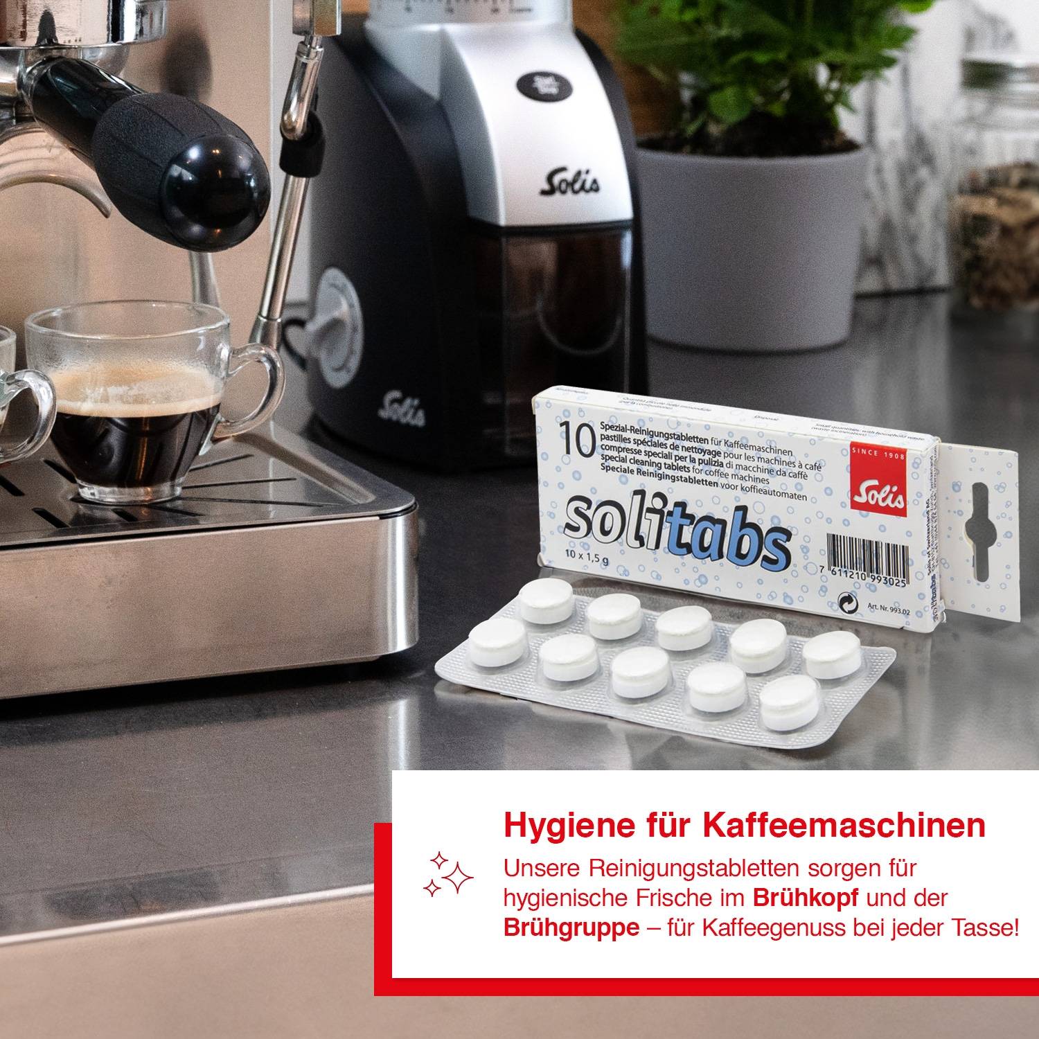 Solis Reinigungstabletten Solitabs, Siebträger Kaffeemaschine, 10 Stück