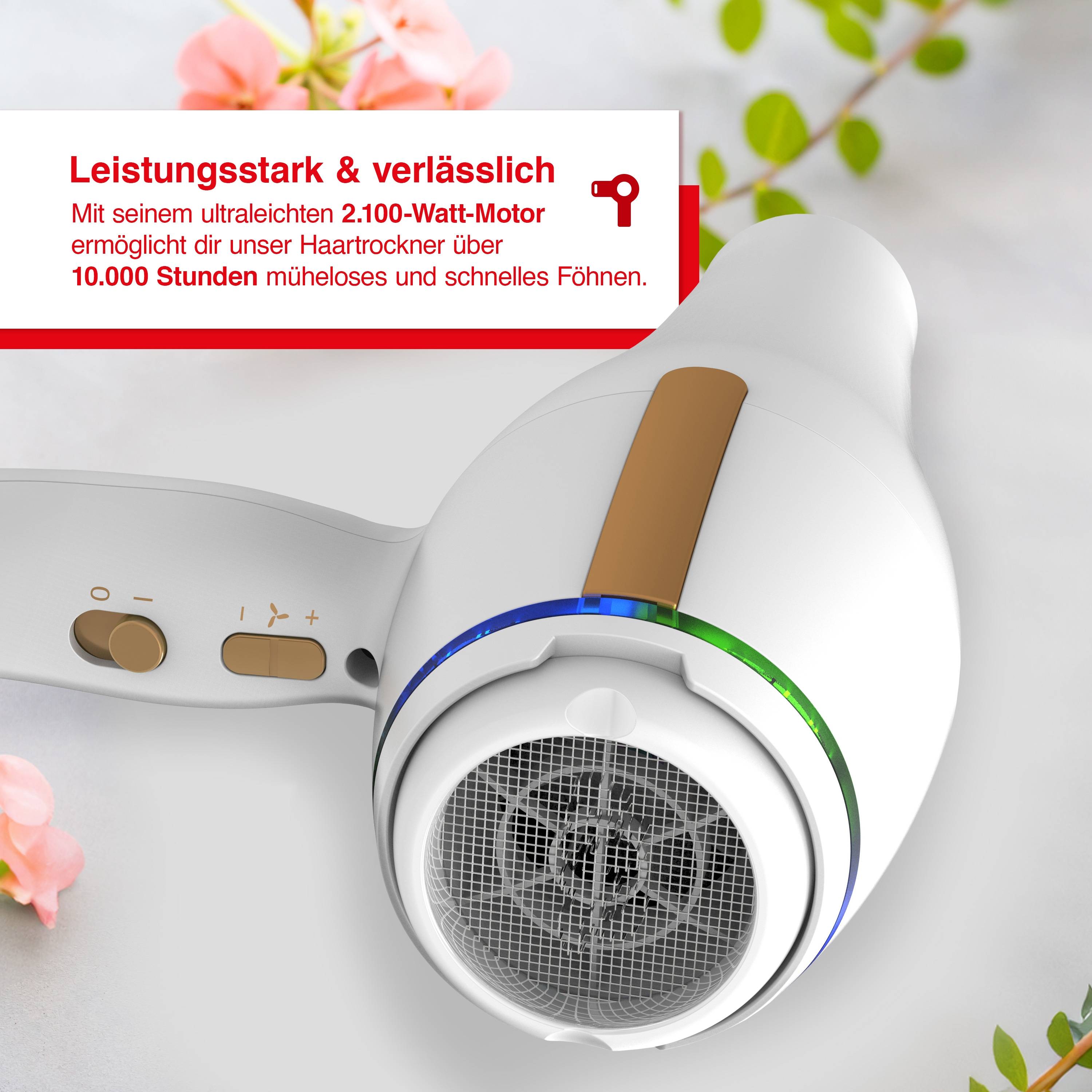 Solis Swiss Luxury Föhn, 2100 W, Ionen-Technologie, 14 Stufen + Kaltluft-Taste