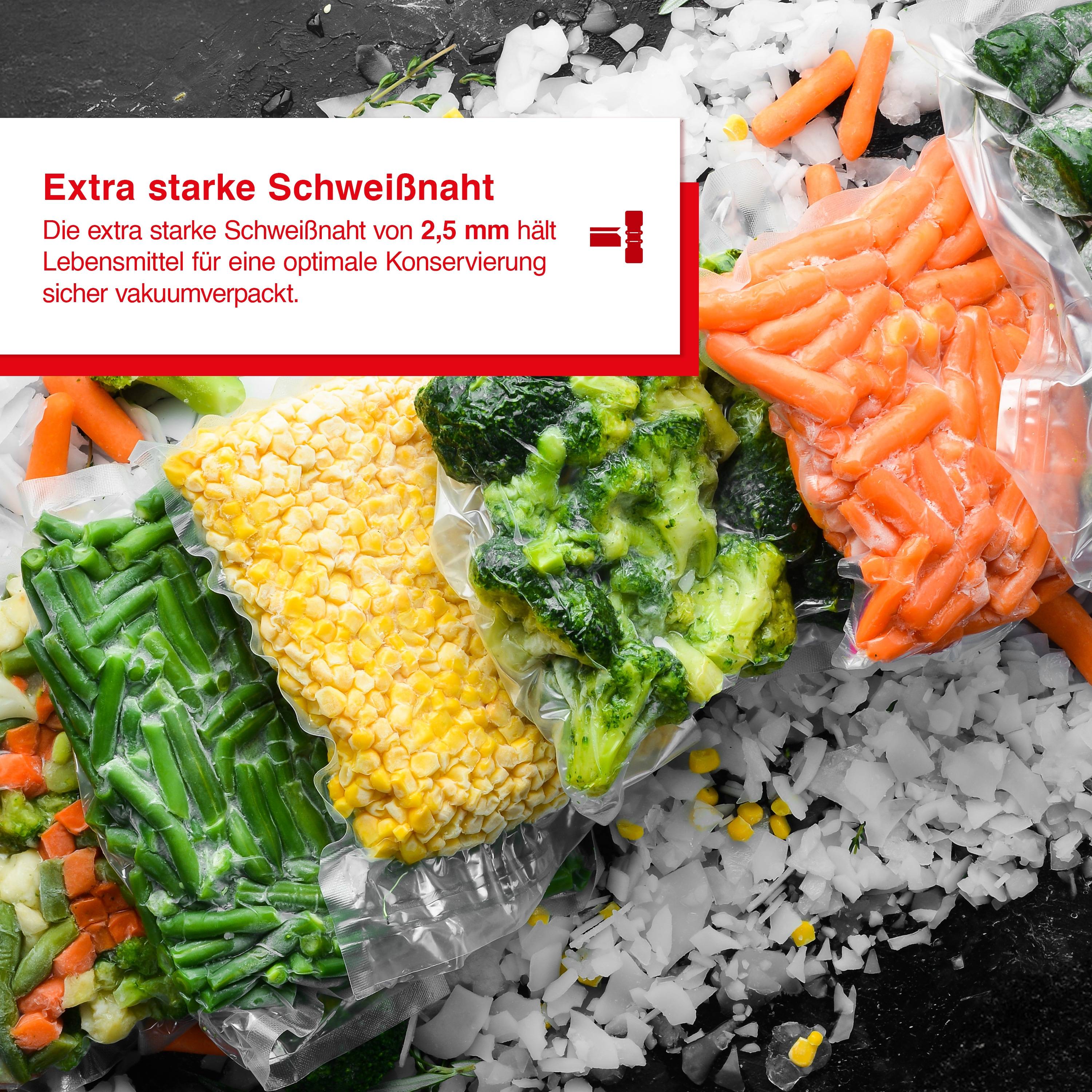 Solis Vakuumiergerät, 30cm Beutel doppelte Schweißnaht Dauerbetrieb, Schlauch