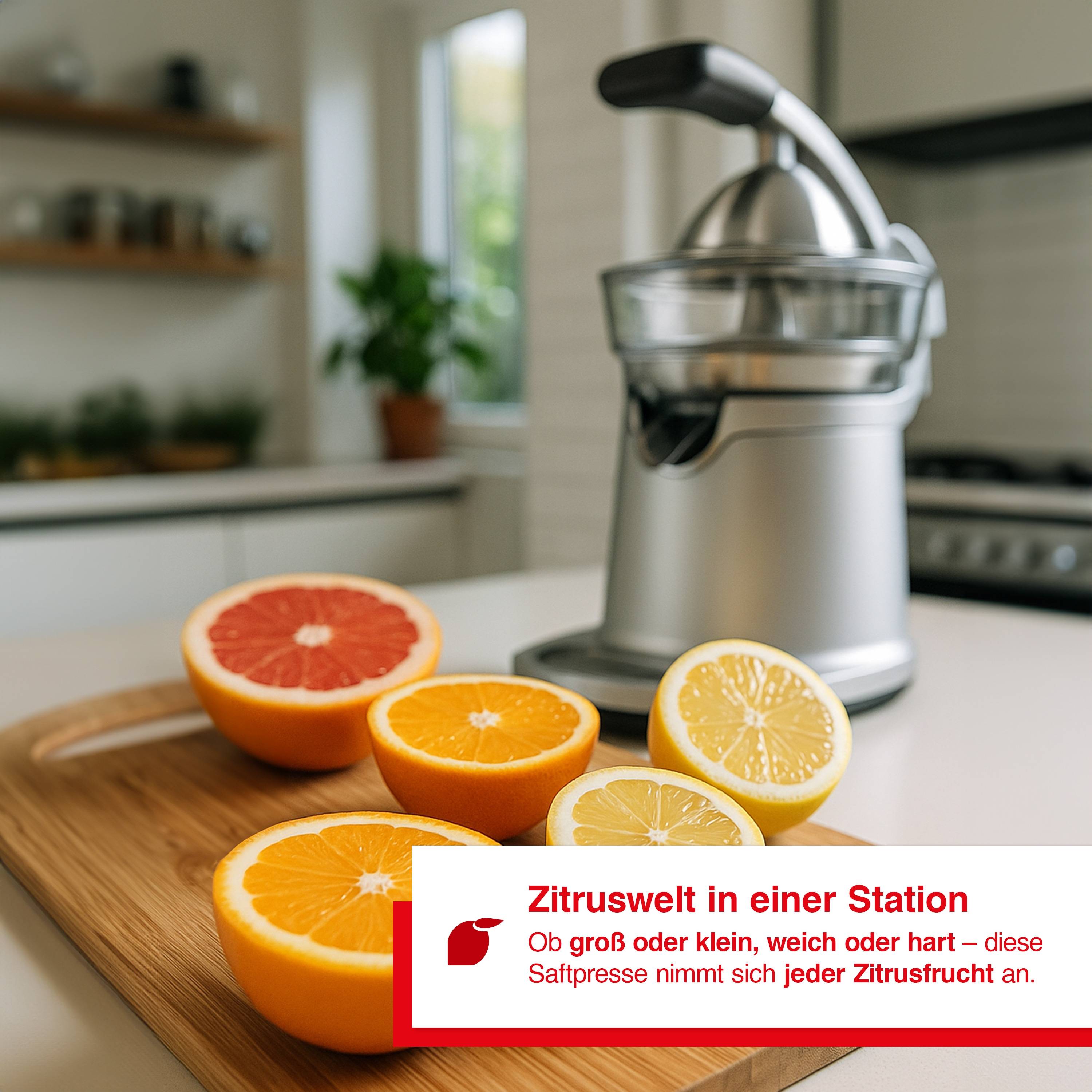 Solis Entsafter, Saftpresse, 230 W, Presshebel, Spülmaschinenfeste Aufsätze