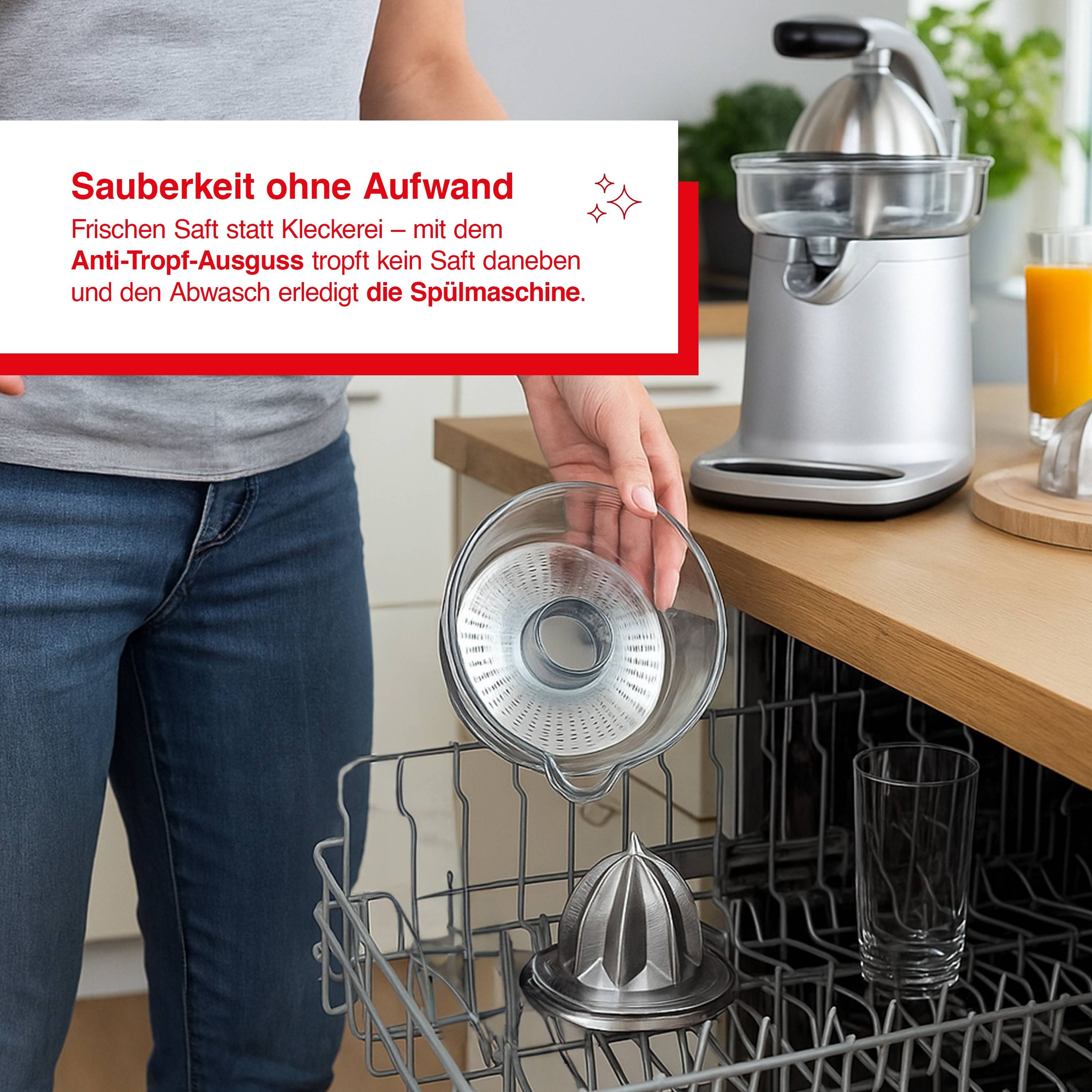 Solis Entsafter, Saftpresse, 230 W, Presshebel, Spülmaschinenfeste Aufsätze