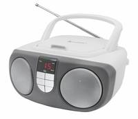 Tragbarer Boombox-Radio mit ausziehbarer Antenne, Doppellautsprechern und digitaler Anzeige mit der Nummer 15.