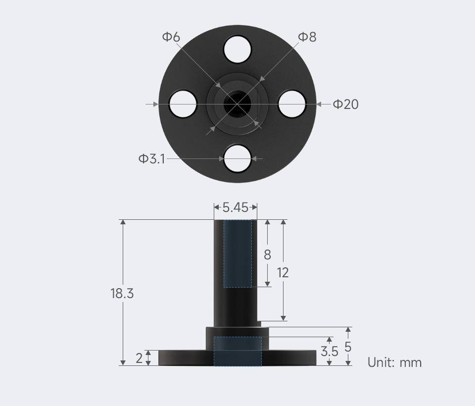 Waveshare Metall Flachschlüssel-Flanschplatte für Serien-Bus-Servo