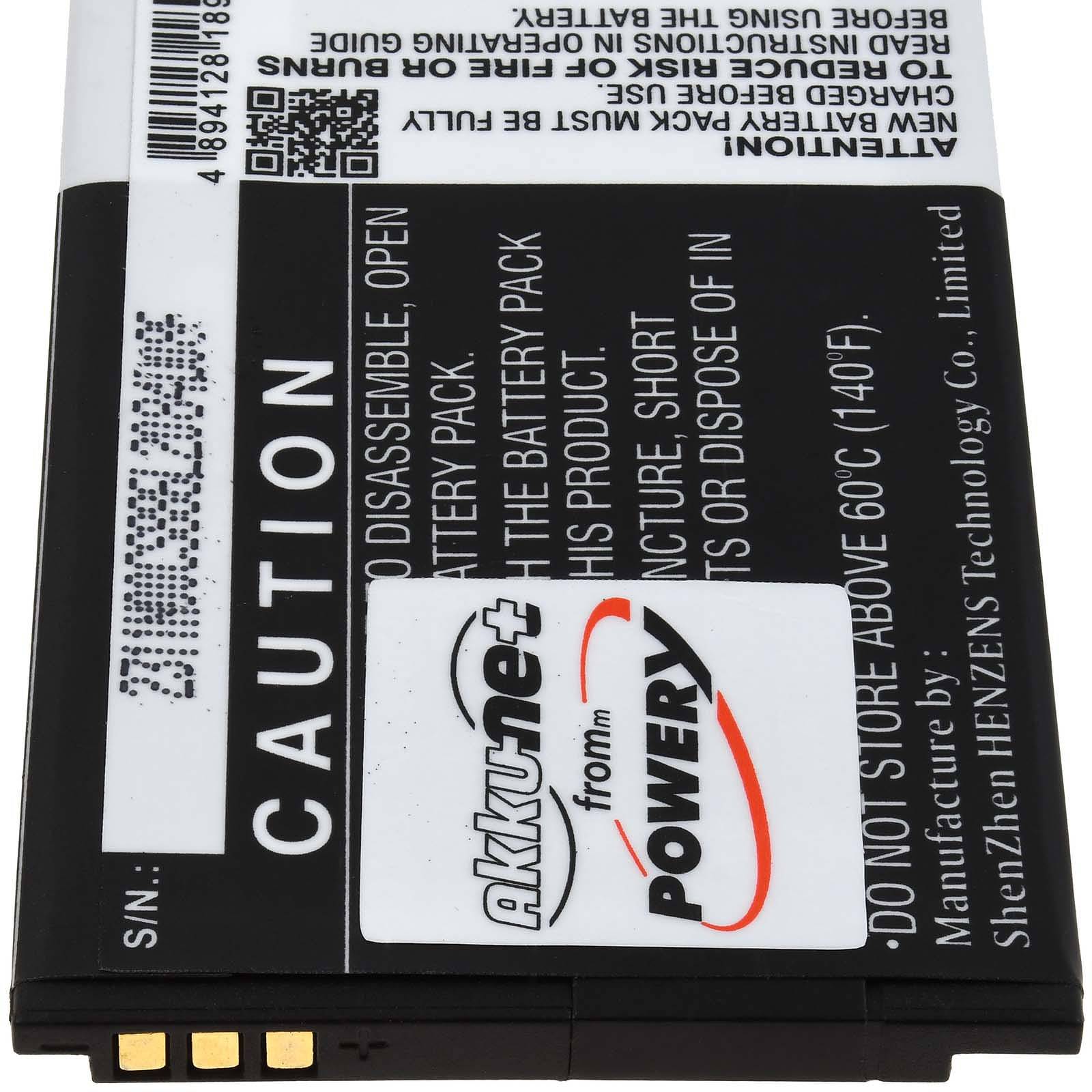 Powery Akku passend für Seniorenhandy Emporia Acitve V50 4G / Typ AK-V50-4G, 3,7V, Li-Ion