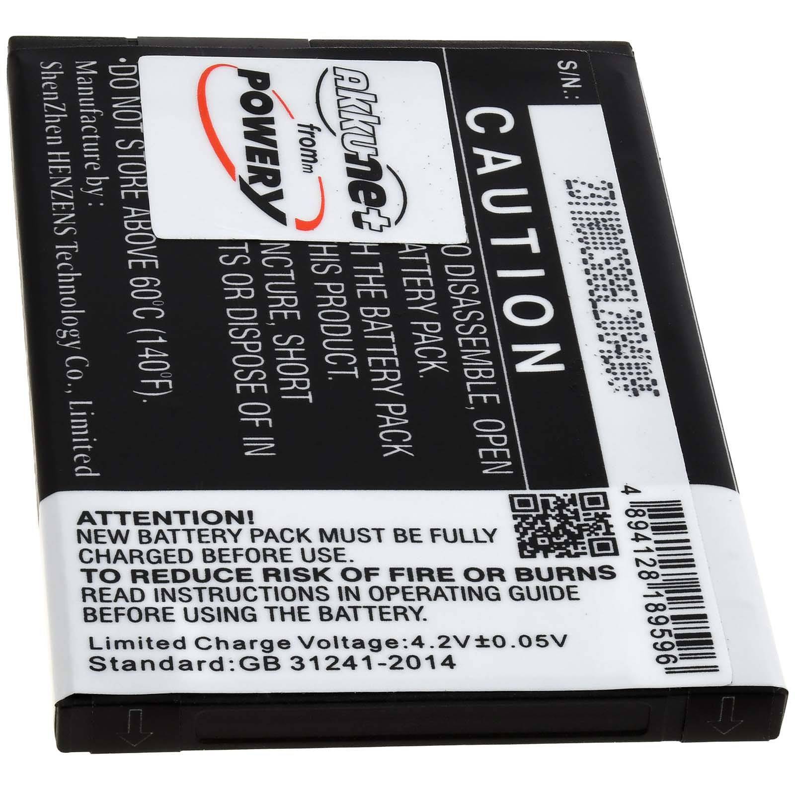 Powery Akku passend für Seniorenhandy Emporia Acitve V50 4G / Typ AK-V50-4G, 3,7V, Li-Ion