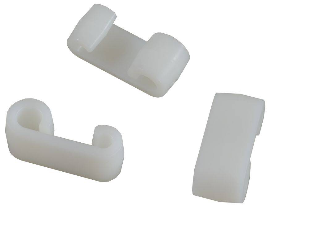 Expanderseil - 50Stk. - Doppelhaken - Planenhaken - Expander-Doppelhaken weiß