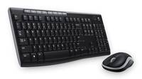 Logitech Wireless Combo MK270, Volle Größe (100%), Kabellos, RF Wireless, Schwarz, Maus enthalten