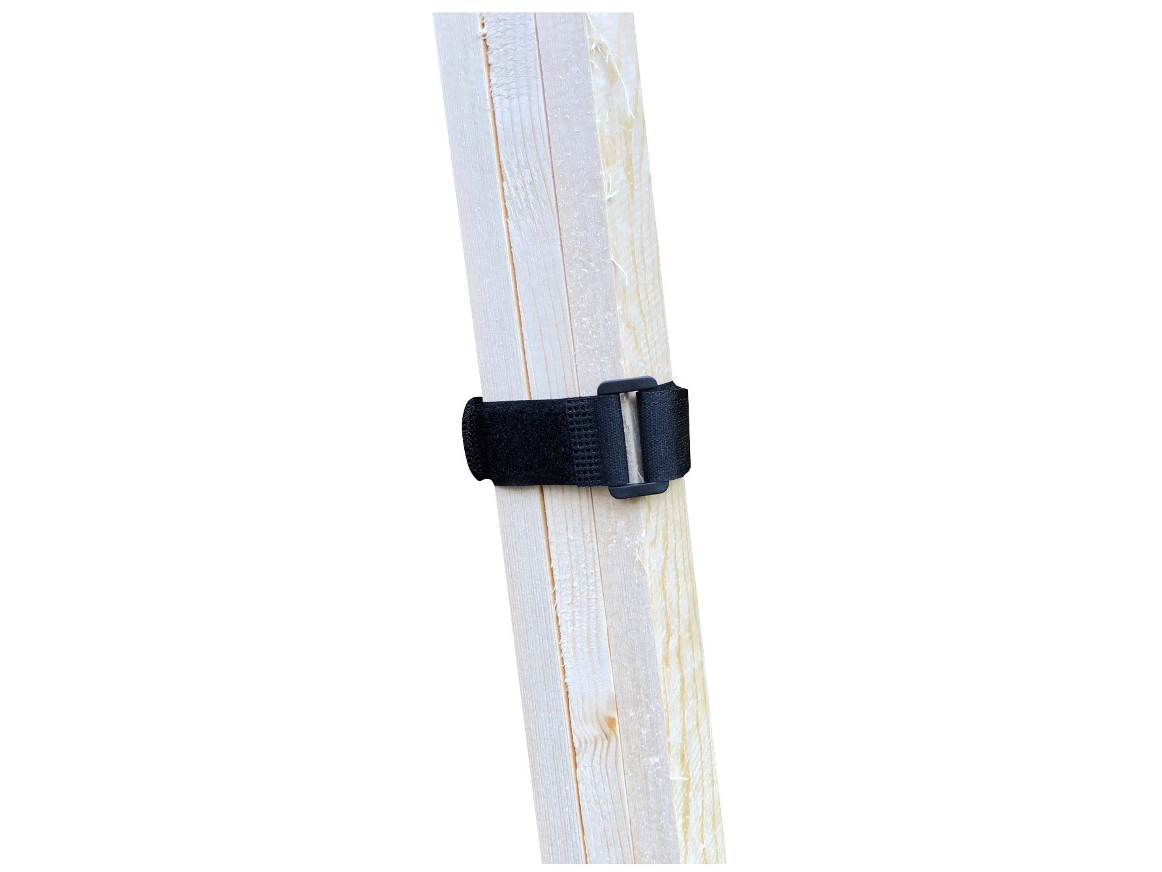 CHILITEC Klettband-Set mit Öse, 50x2 cm, schwarz, 5 Stück