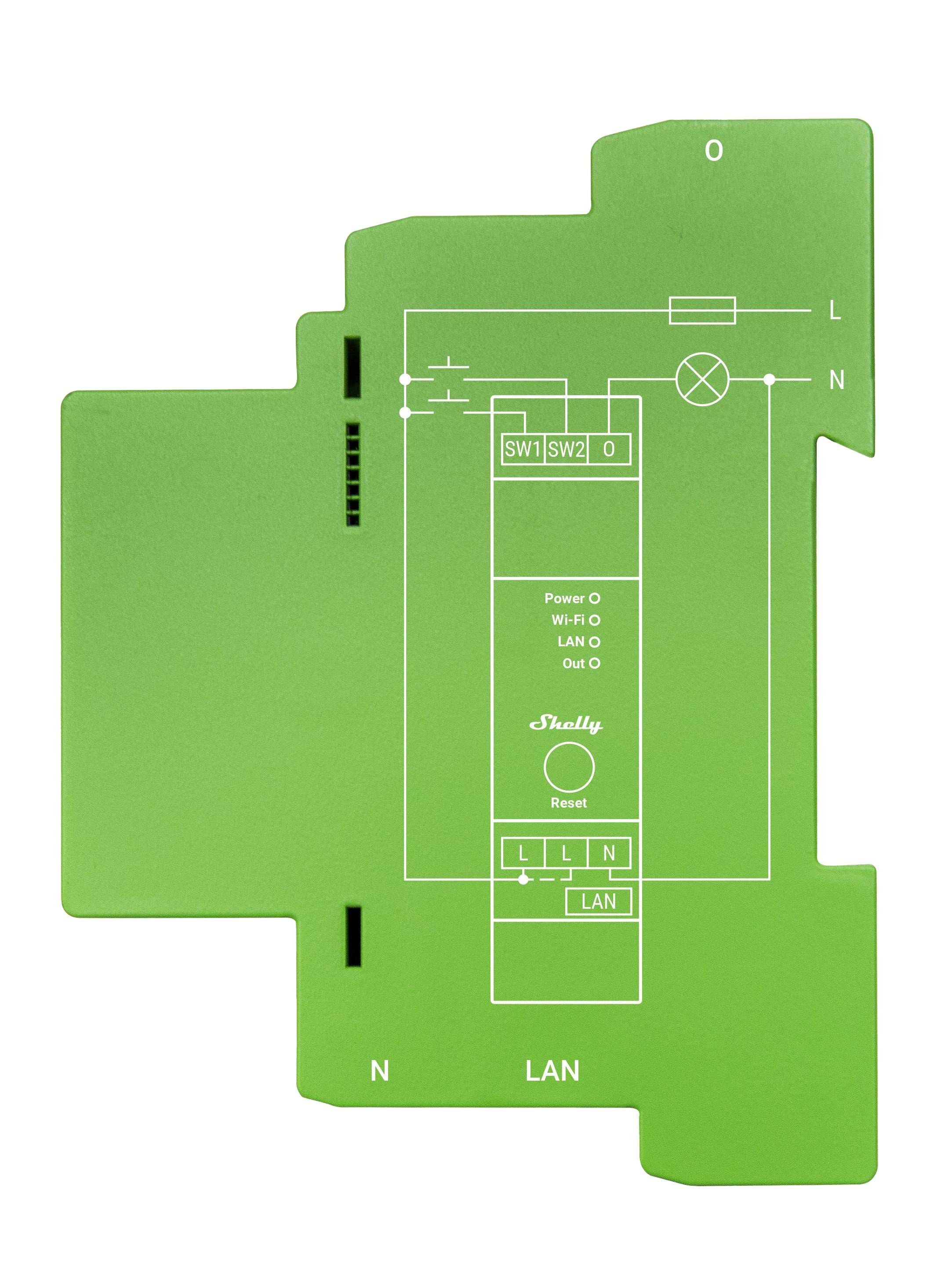 Shelly Pro Dimmer 1 DIN-Schiene Smart Switch, 1-Kanal