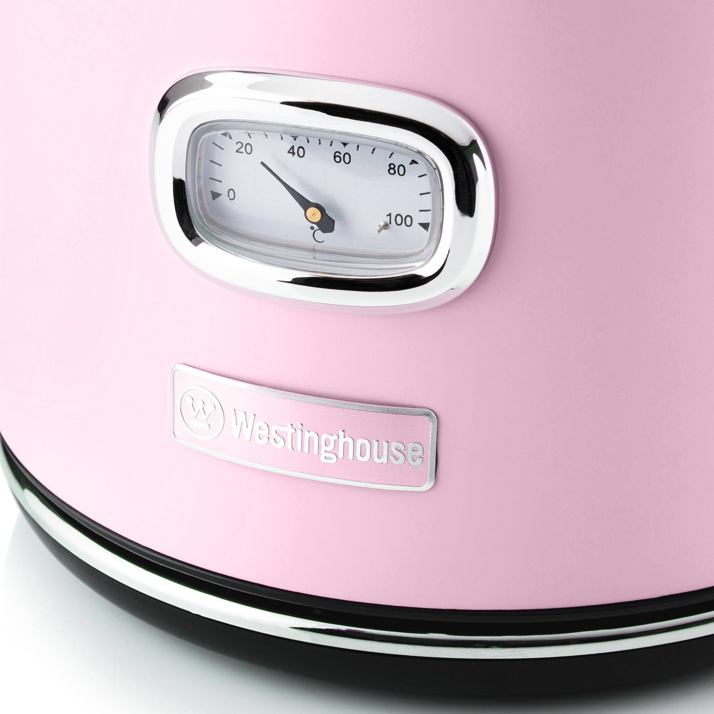 Westinghouse Wasserkocher Retro Serie 1,7 Liter 2200 Watt, 360° Basis, pink