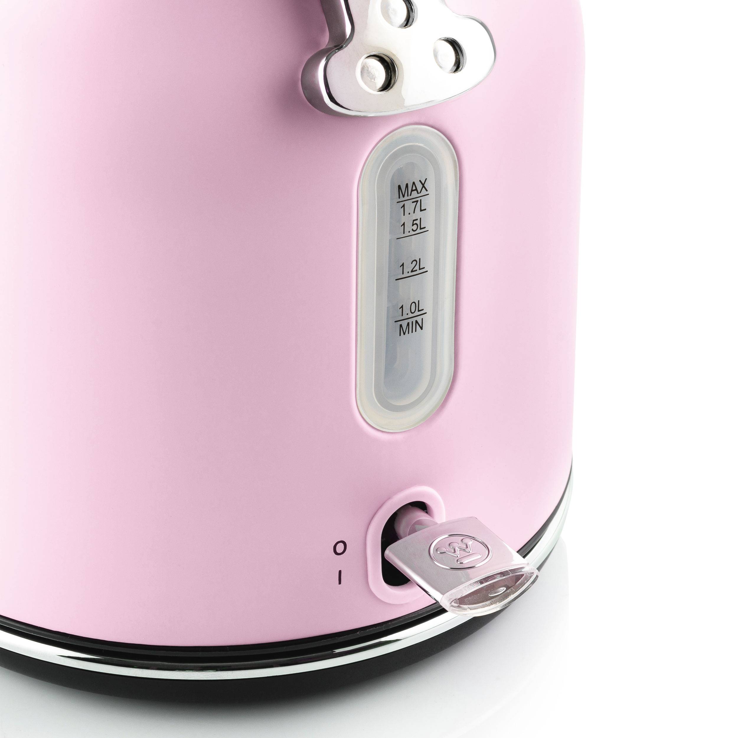 Westinghouse Wasserkocher Retro Serie 1,7 Liter 2200 Watt, 360° Basis, pink