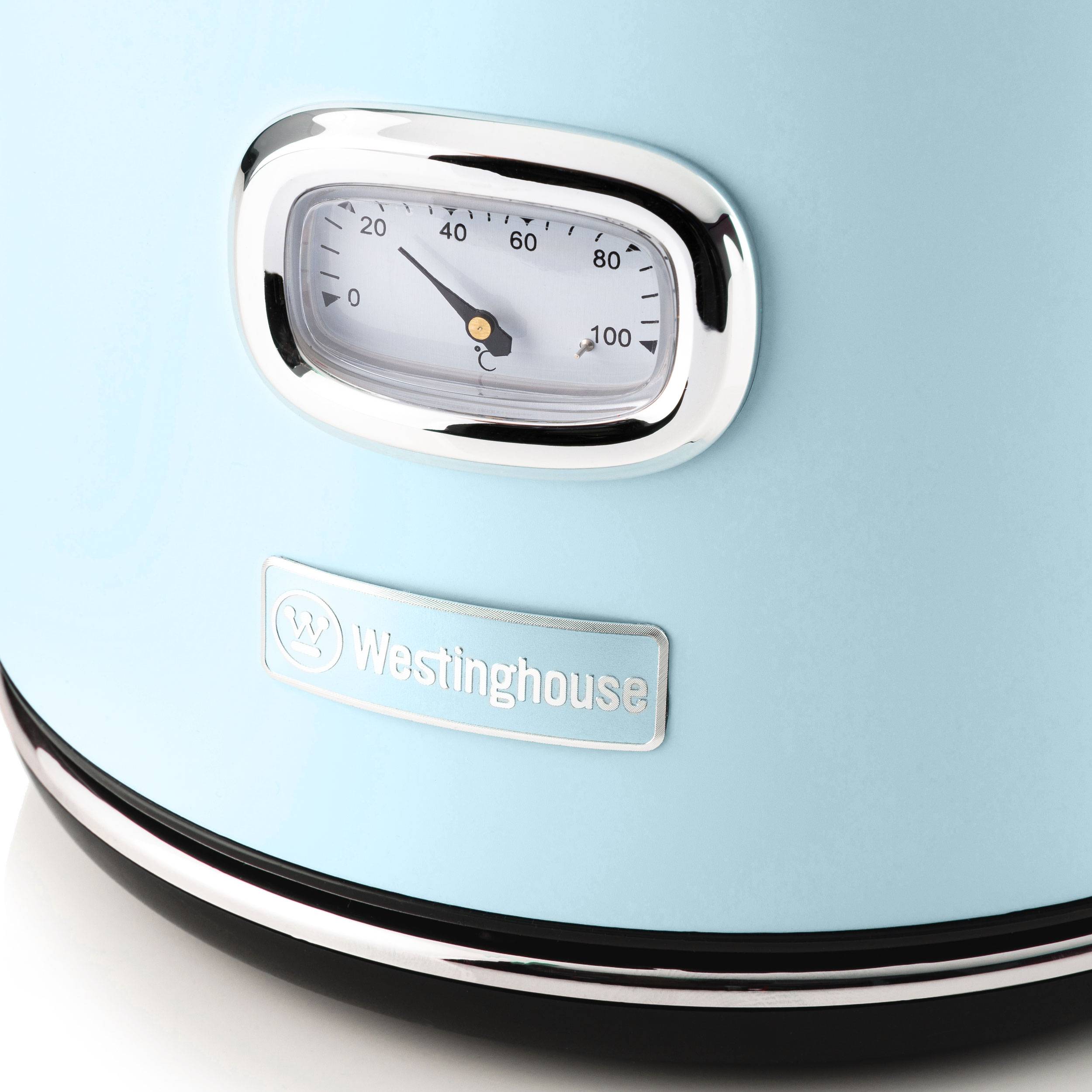 Westinghouse Wasserkocher Retro Serie 1,7 Liter 2200 Watt, 360° Basis, hellblau