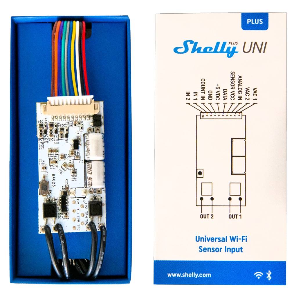Shelly Plus UNI Universal, WiFi-Steuerung