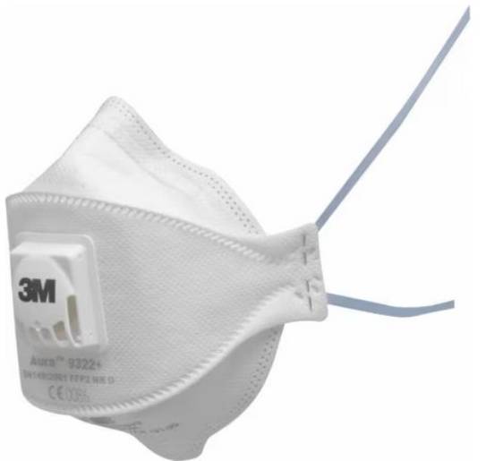 1St. 3M 9322+ 3M(TM) Aura(TM) Atemschutzmaske 9322+, FFP2