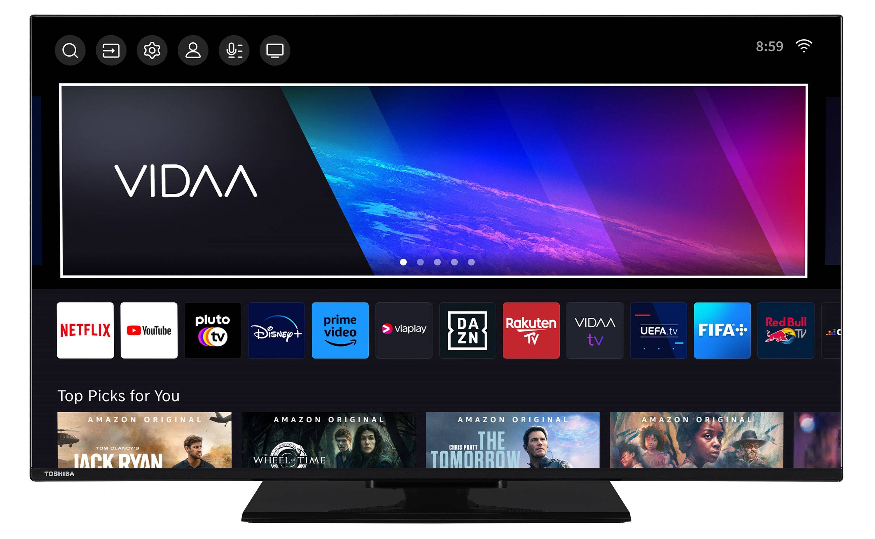 Toshiba 43UV3463DAW Fernseher 43 Zoll Smart TV VIDAA 4K UHD, Dolby Vision HDR, Triple-Tuner (2026)