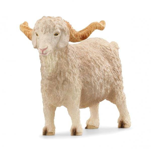 Schleich 13970 - Farm World, Angoraziegenbock, Tierfigur, Länge: 9 cm