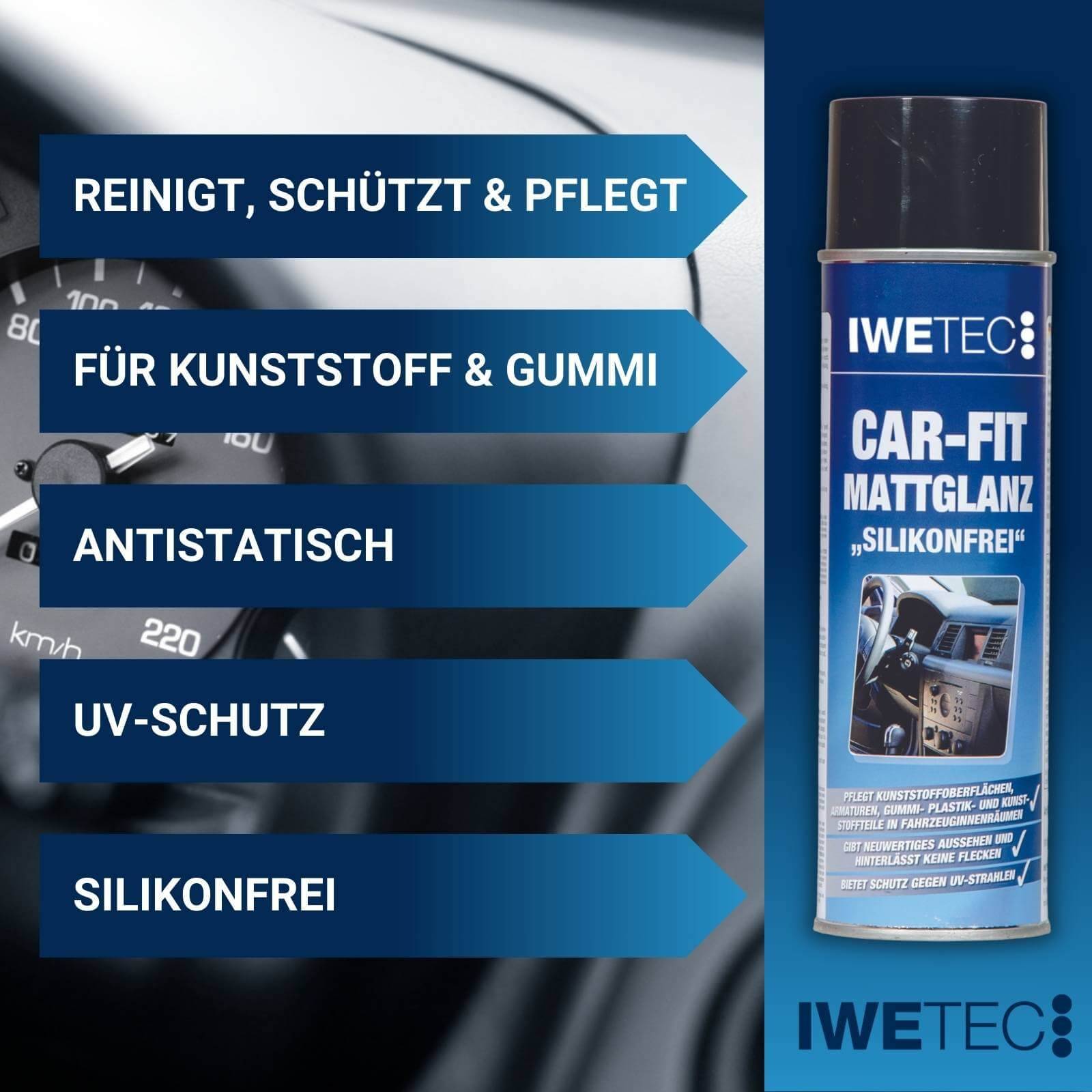 IWETEC Cockpitspray CAR-FIT mattglanz 500ml