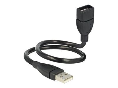 DELOCK USB Verl.A -> A St/Bu 0.35m ShapeCable sw Multimedia-Technik USB-Kabel