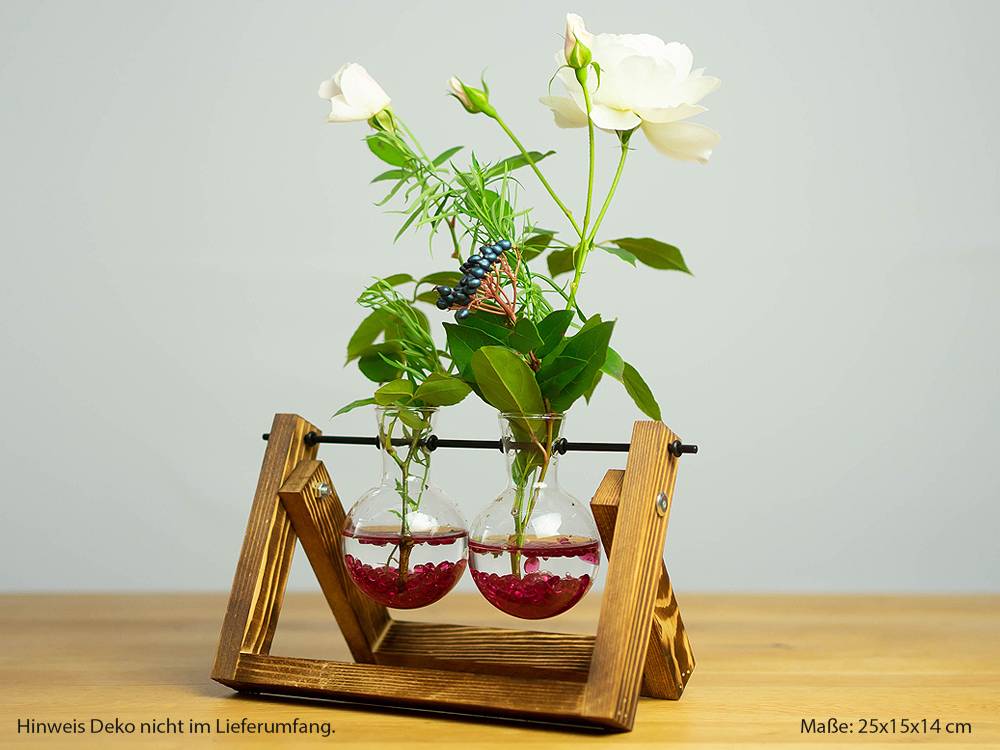 Deko-Blumenvase "Rundkolben", zweifach