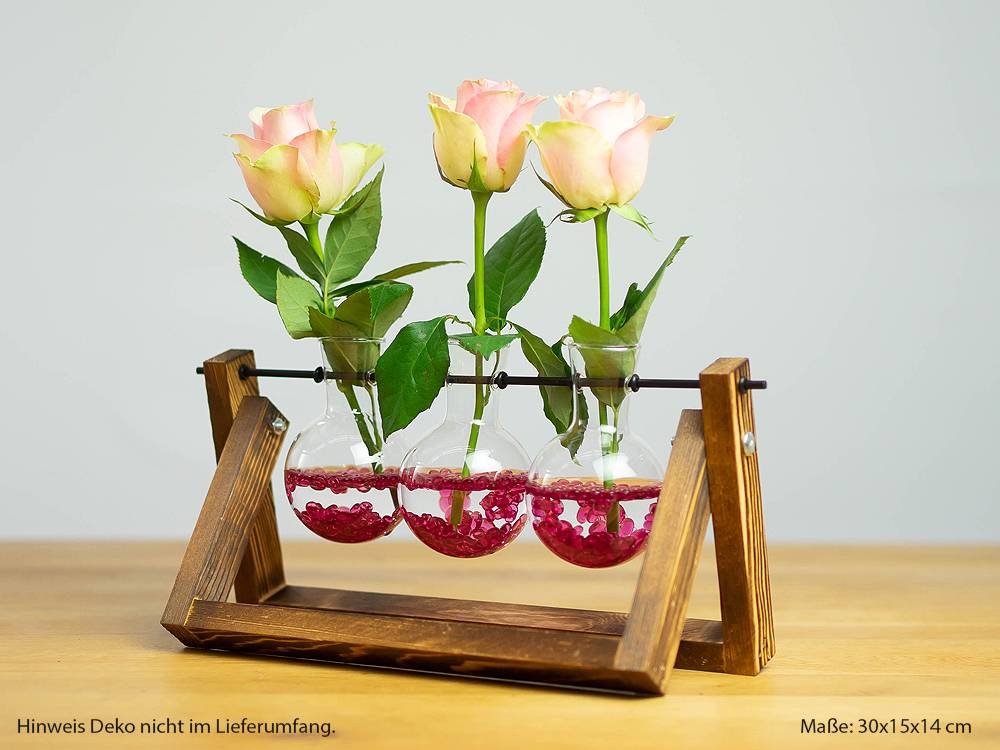 Deko-Blumenvase "Rundkolben", dreifach