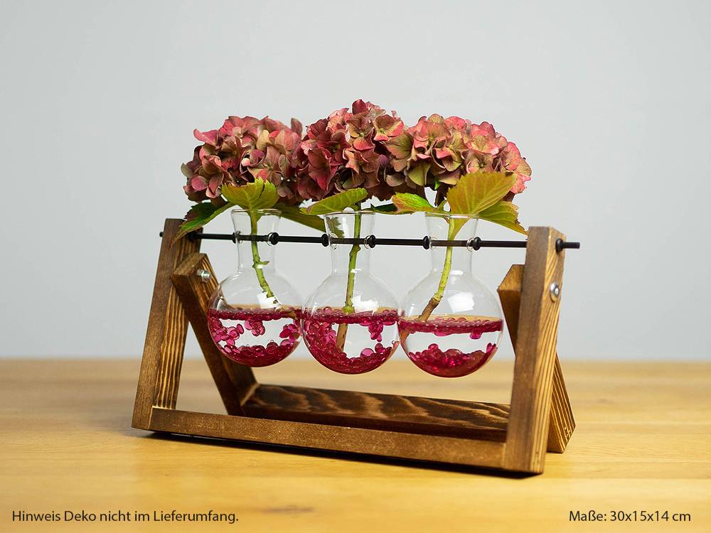 Deko-Blumenvase "Rundkolben", dreifach