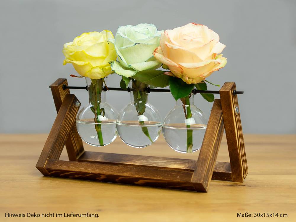 Deko-Blumenvase "Rundkolben", dreifach