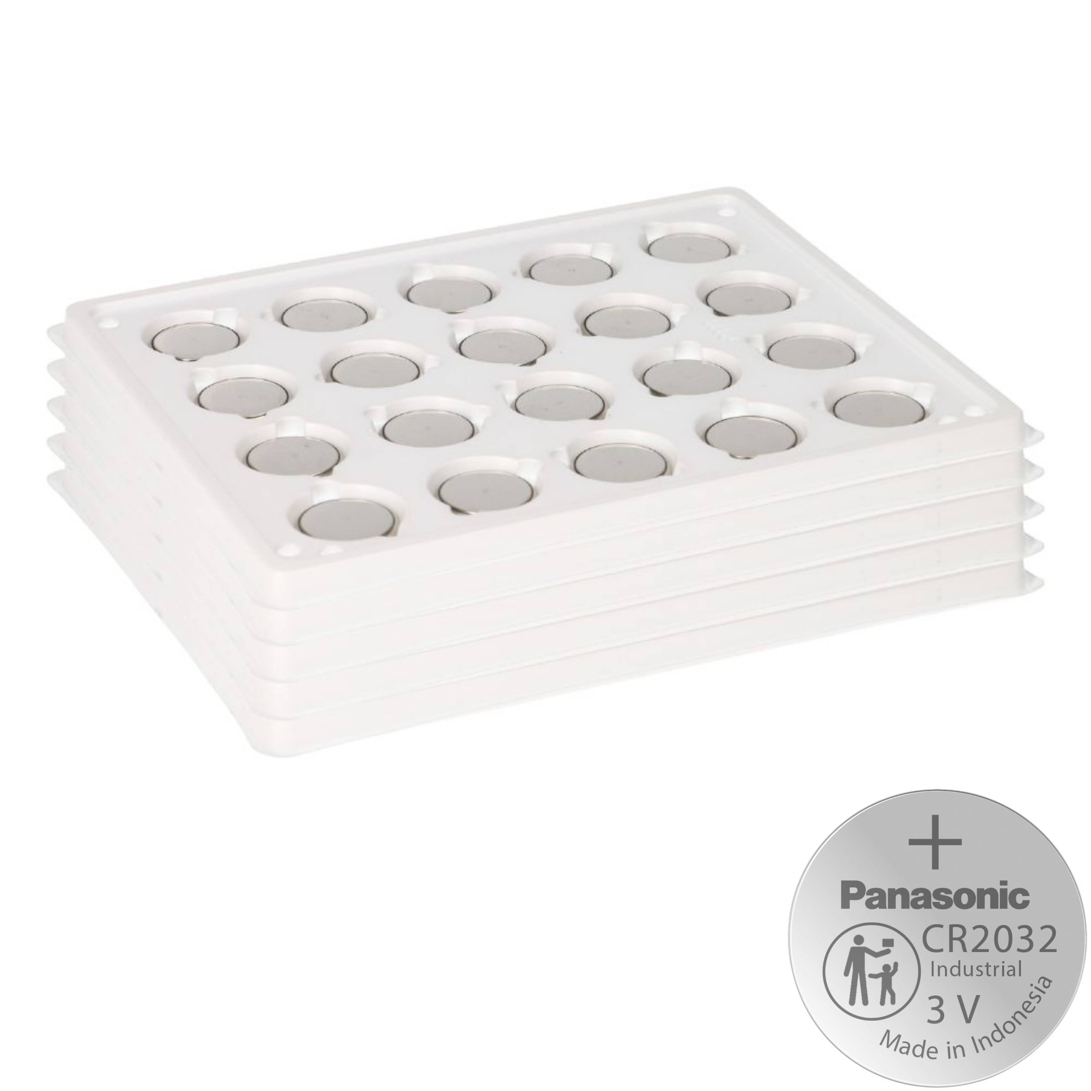 100x Panasonic CR2032 Batterie Lithium Knopfzelle CR2032BS Bulk