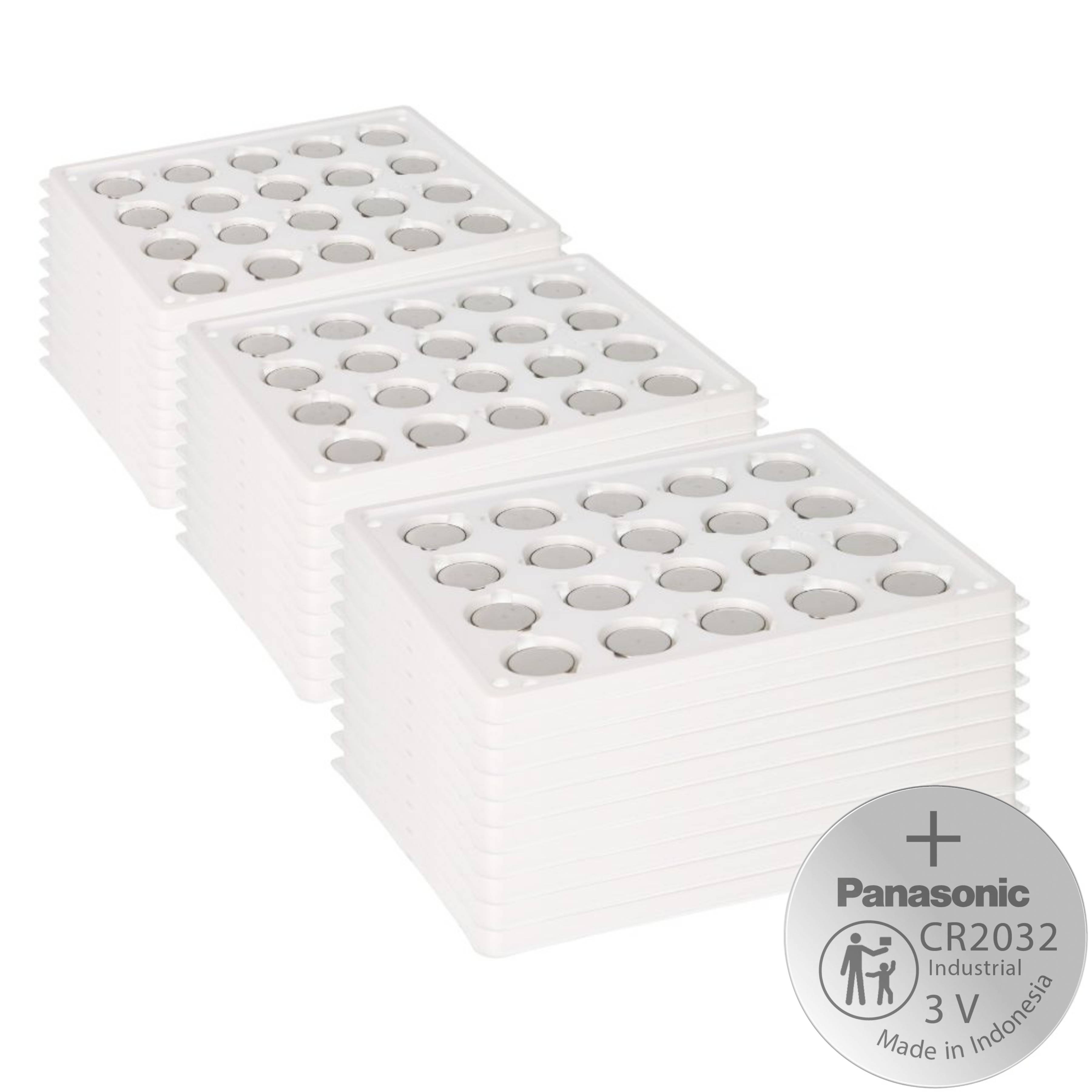 600x Panasonic CR2032 Batterie Lithium Knopfzelle CR2032BS Bulk