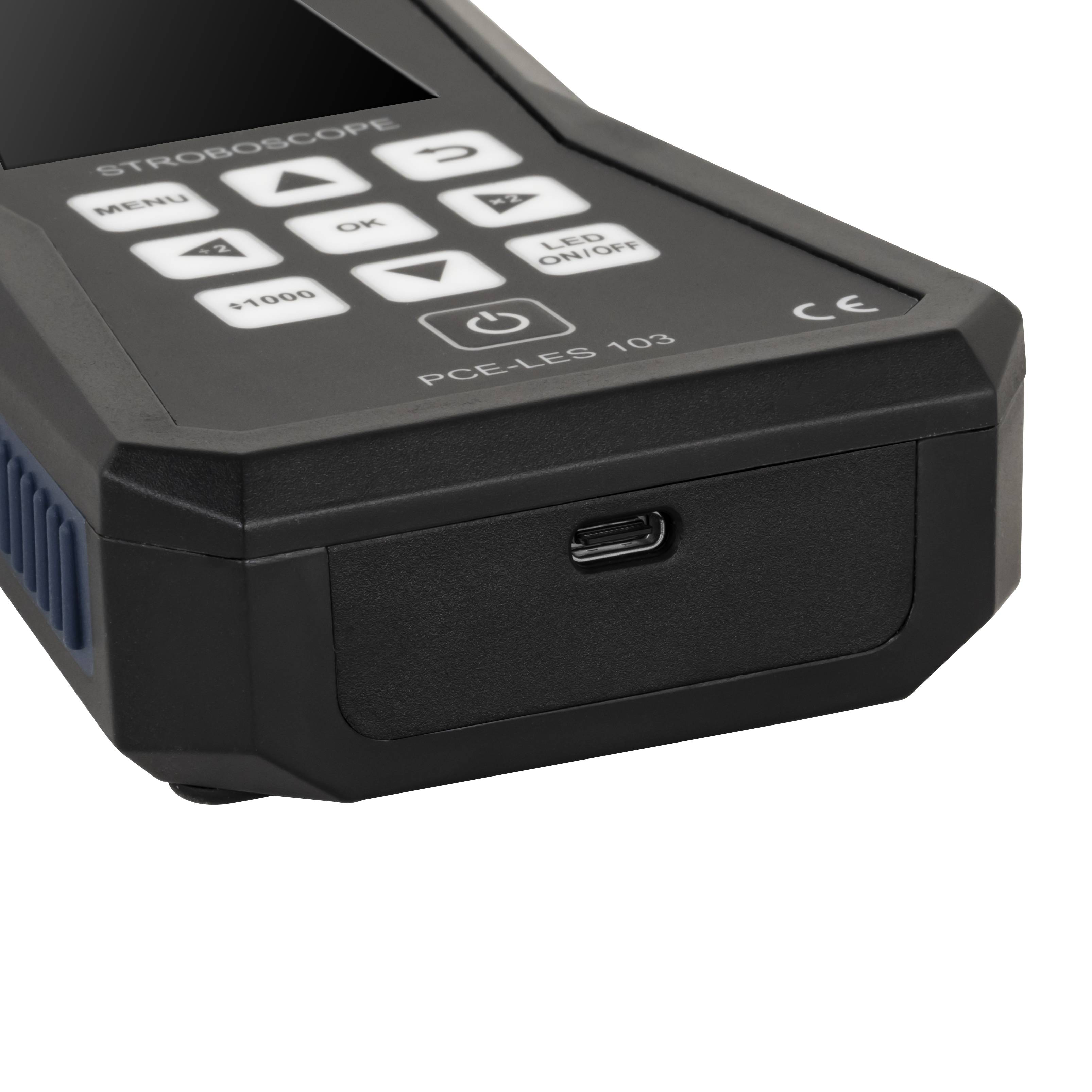 PCE Instruments Stroboskop PCE-LES 103UV-365-ICA |ISO-Zertifikat |3 UVA Hochleistungs-LEDs |365…370 nm |60…300000 FPM