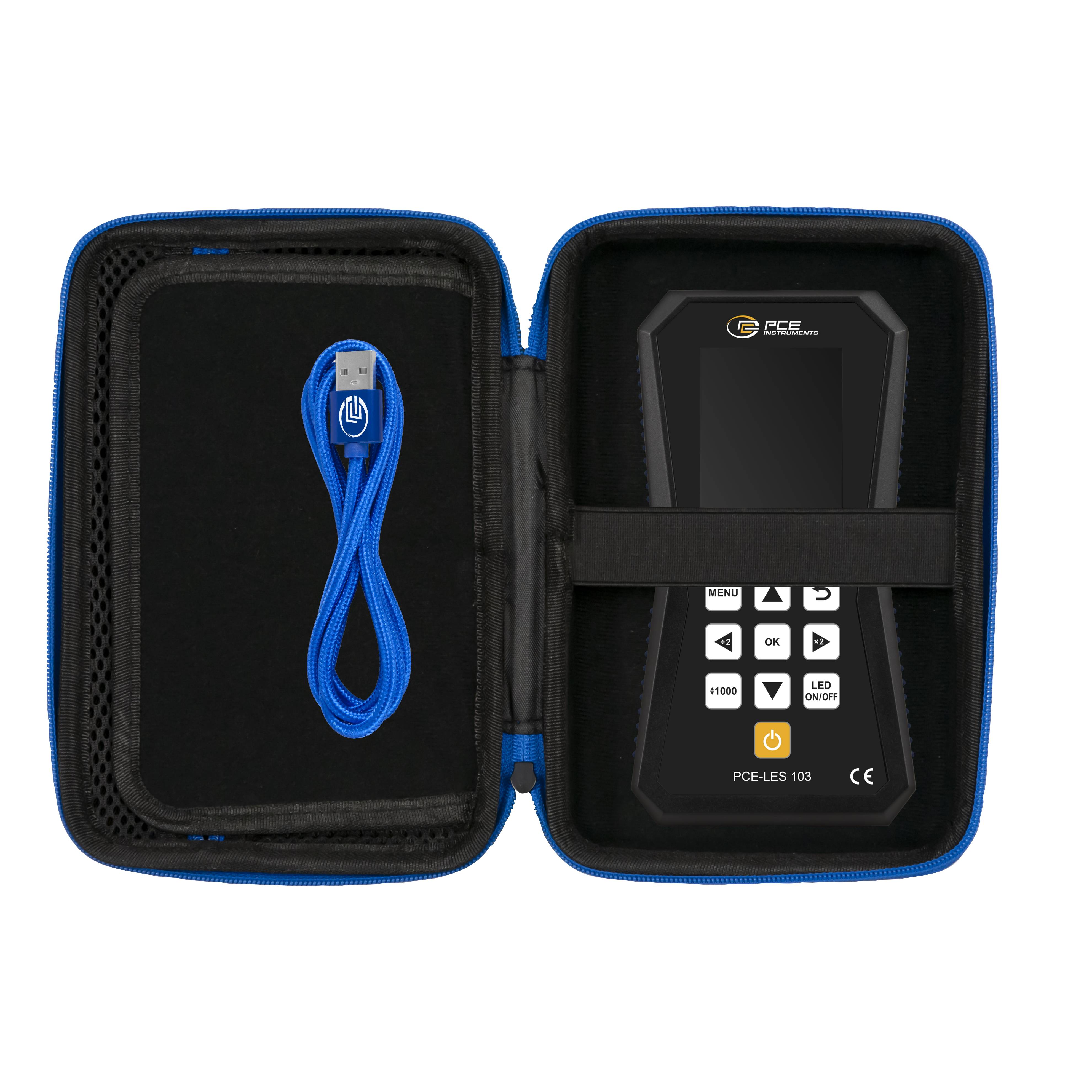 PCE Instruments Stroboskop PCE-LES 103UV-365 mit 3 UVA Hochleistungs-LEDs |365 ... 370 nm |Genauigkeit 0,003 % |IP52