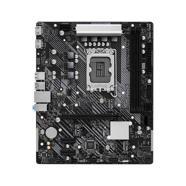 ASRock B760M-H/M.2 - Motherboard - micro ATX - LGA1700-Sockel - B760 Chipsatz - USB-C 3.2 Gen 1, USB 3.2 Gen 1 - Gigabit LAN - Onboard-Grafik (CPU