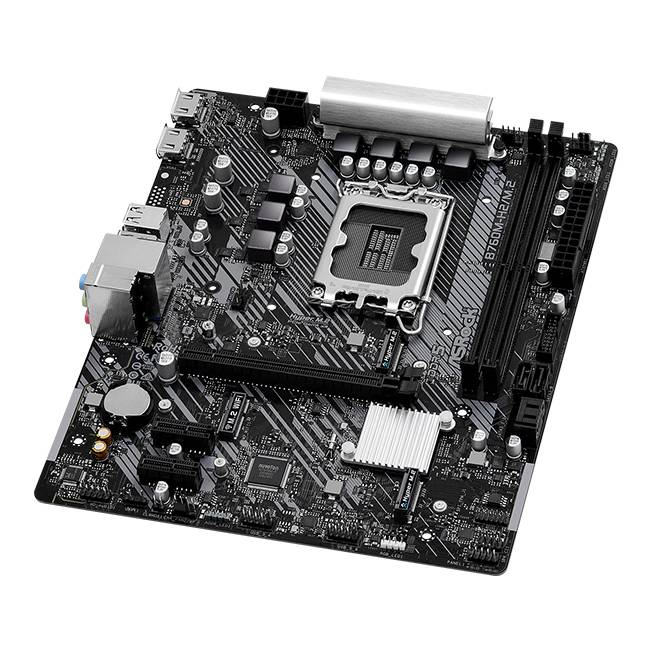 ASRock B760M-H/M.2 - Motherboard - micro ATX - LGA1700-Sockel - B760 Chipsatz - USB-C 3.2 Gen 1, USB 3.2 Gen 1 - Gigabit LAN - Onboard-Grafik (CPU