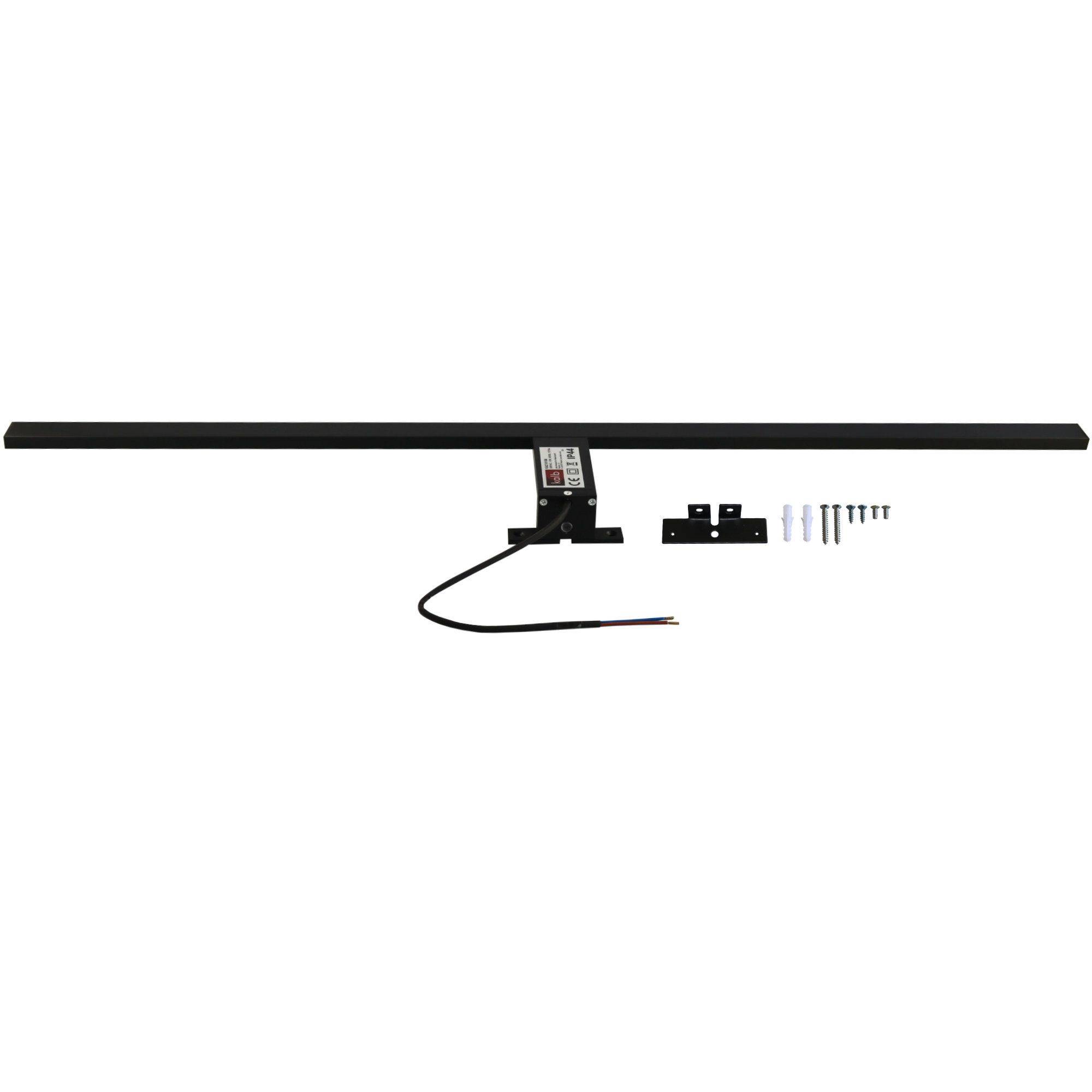 Kalb | 80cm LED Badleuchte Badlampe Spiegellampe Spiegelleuchte 230v neutralweiß Schwarz