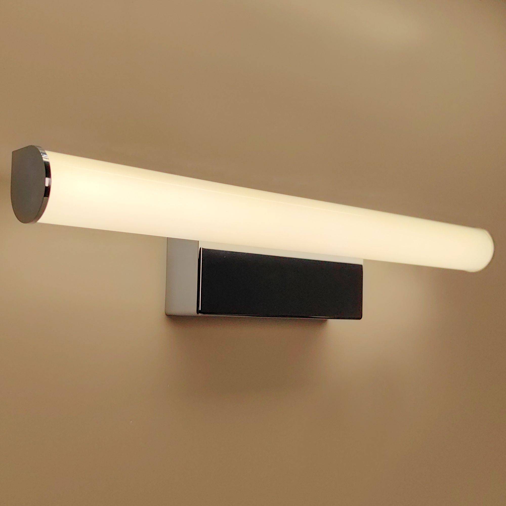 kalb | LED Spiegelleuchte 300mm, Rund, Wandlampe 230VAC, Badezimmer Leuchte Chrom - Modernes Ambiente, Energiesparend, Spritzwassergeschützt