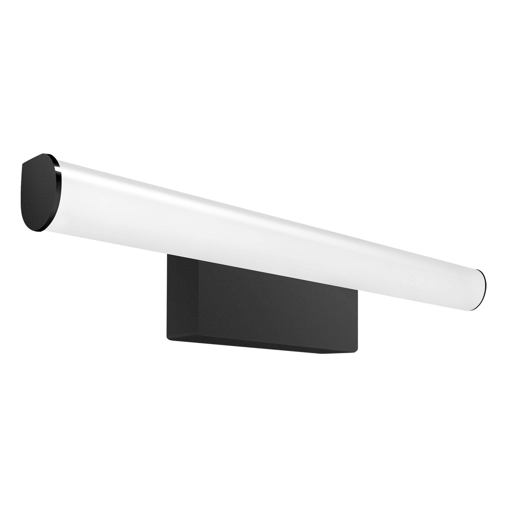 kalb | LED Spiegelleuchte 400mm, Rund, Wandlampe, Aufbauleuchte 230VAC, Badezimmer Leuchte Schwarz - Modernes Ambiente, Energiesparend