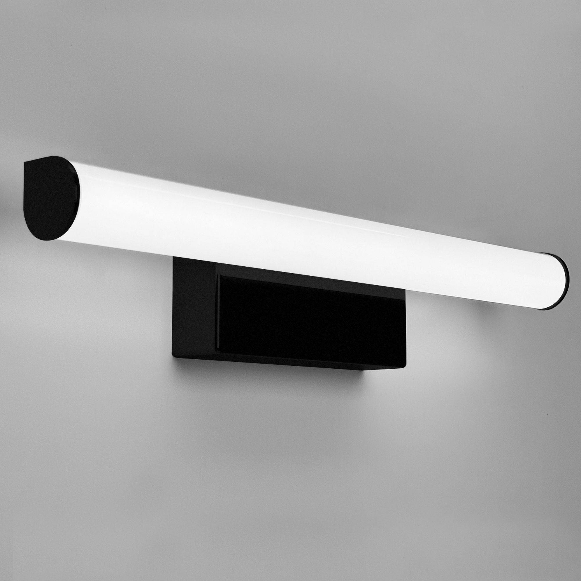 kalb | LED Spiegelleuchte 400mm, Rund, Wandlampe, Aufbauleuchte 230VAC, Badezimmer Leuchte Schwarz - Modernes Ambiente, Energiesparend