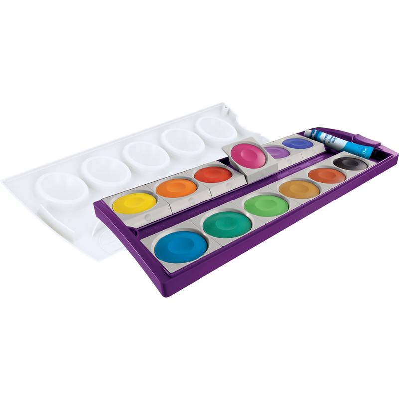 Pelikan Deckfarbkasten K12, violett, 12 Farben