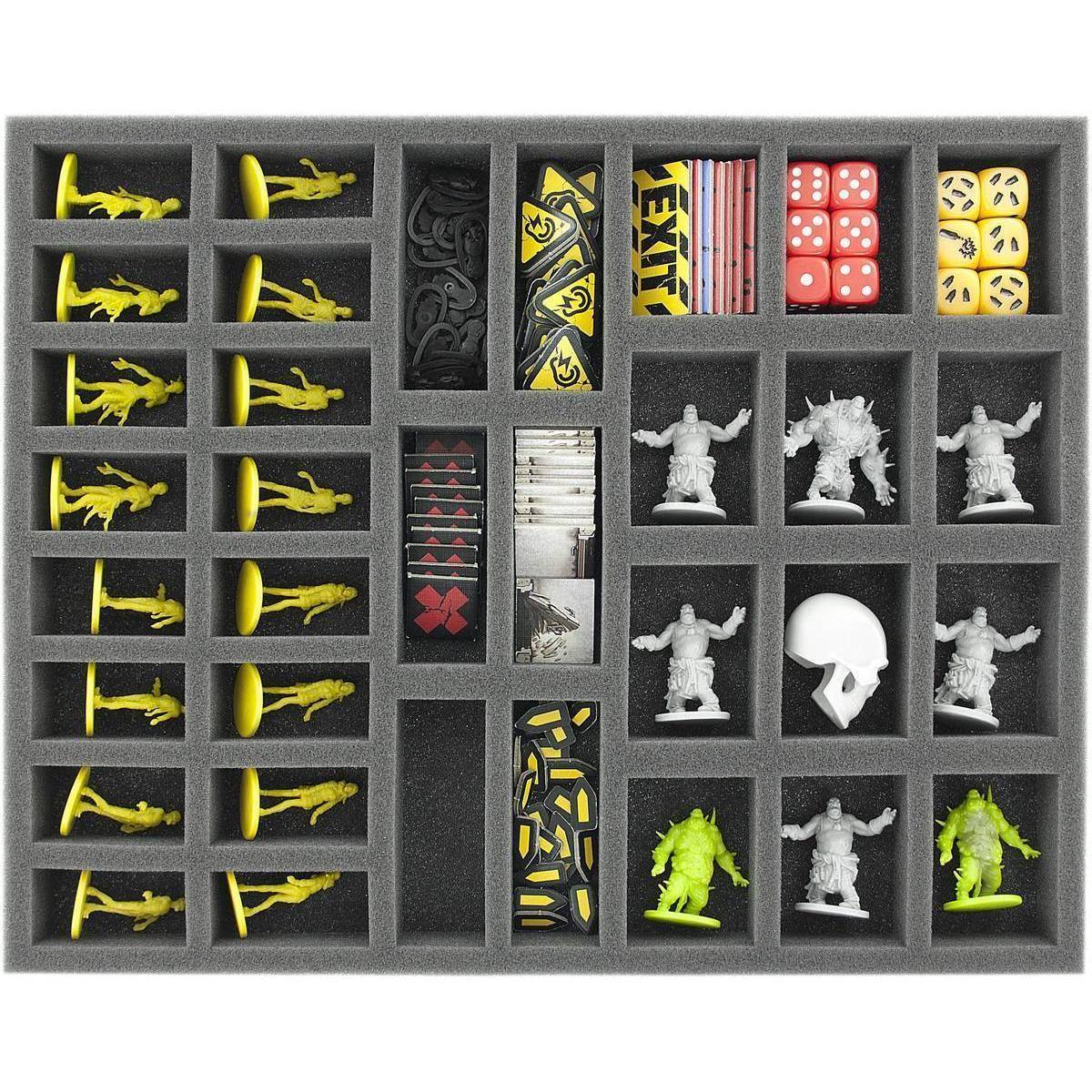 FS035ZC11 - 35 mm Full-Size Schaumstoff mit 34 Fächern für Zombicide Figuren