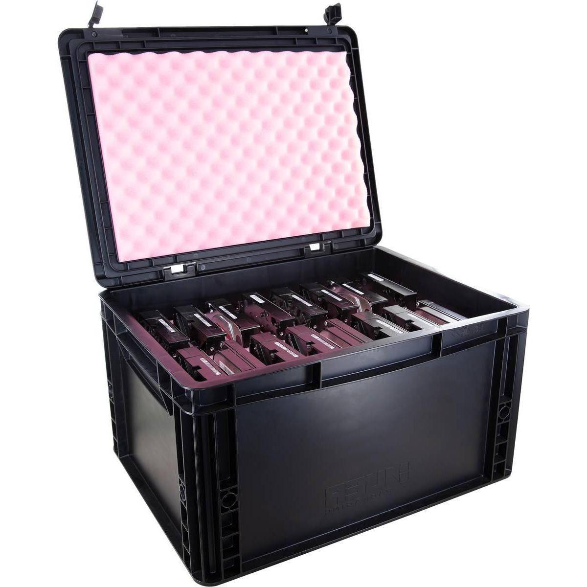 EB76SET - ESD Schaumstoff-Set + Euro Box mit 16 Fächer für 3,5 Zoll Festplatten