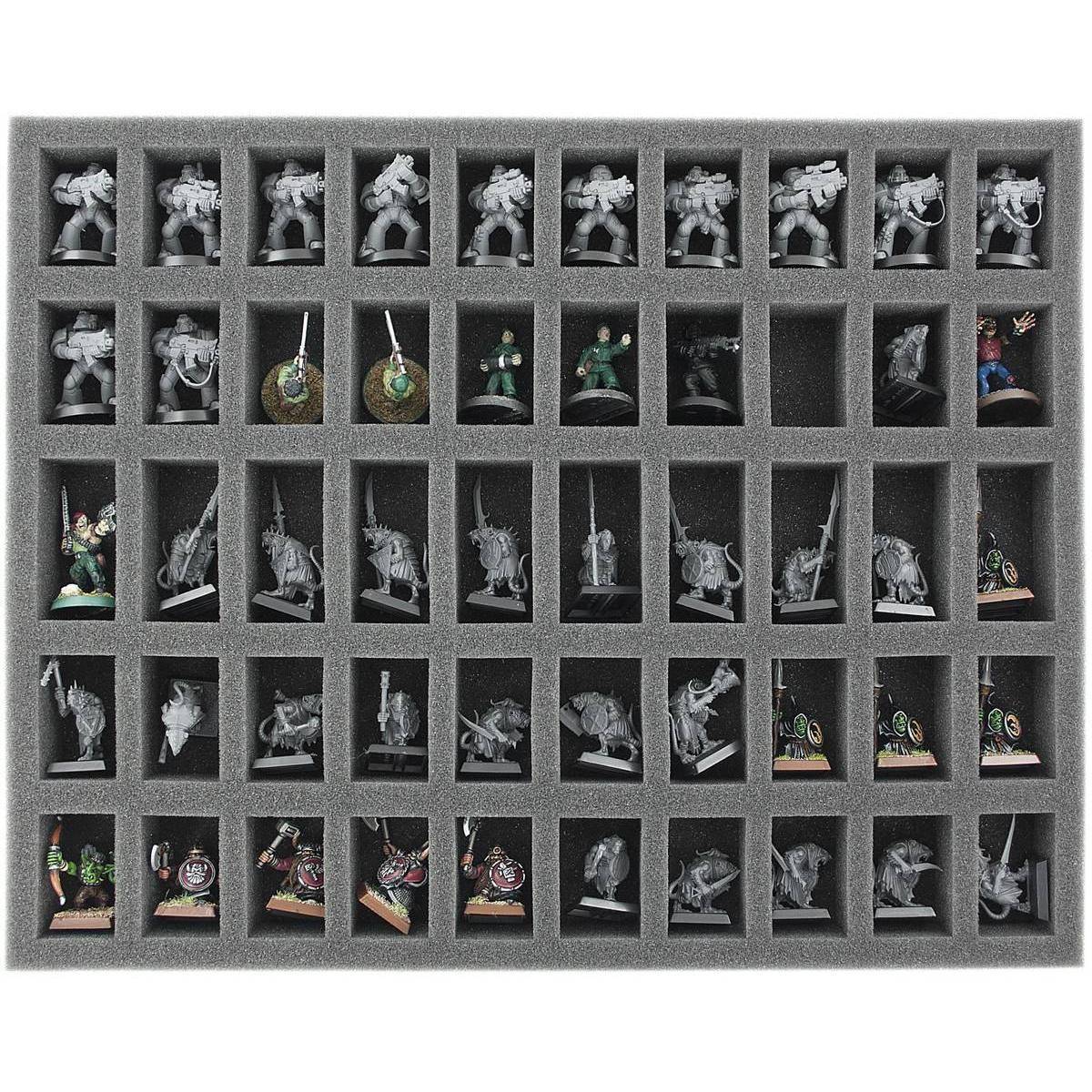 FS035WH06 - 35 mm Full-Size Schaumstoff mit 50 Fächern für Miniaturen mit 25 mm