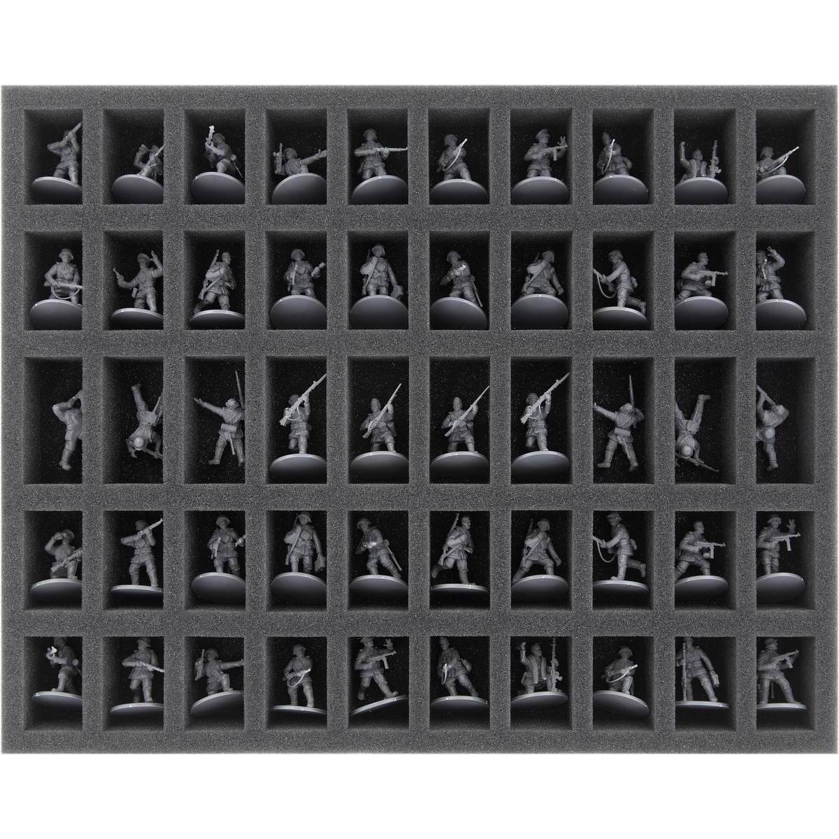 FS035BA03 - Schaumstoffeinlage für Bolt Action - 50 Miniaturen