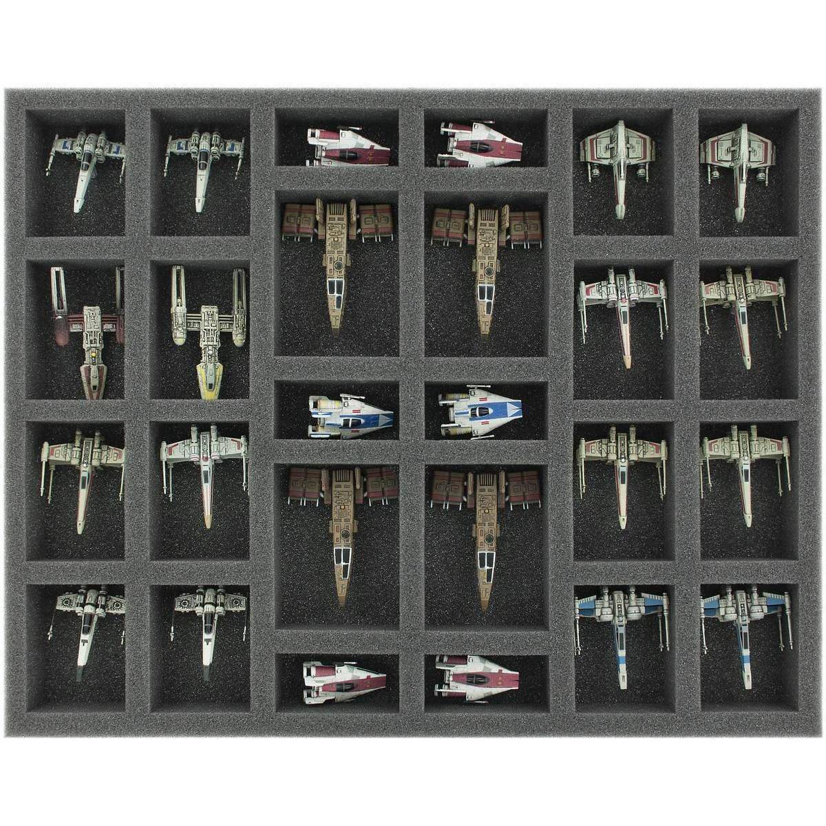 FS035XW02 - 35 mm Full-Size Schaumstoffeinlage für 26 Star Wars X-WING Raumjäger