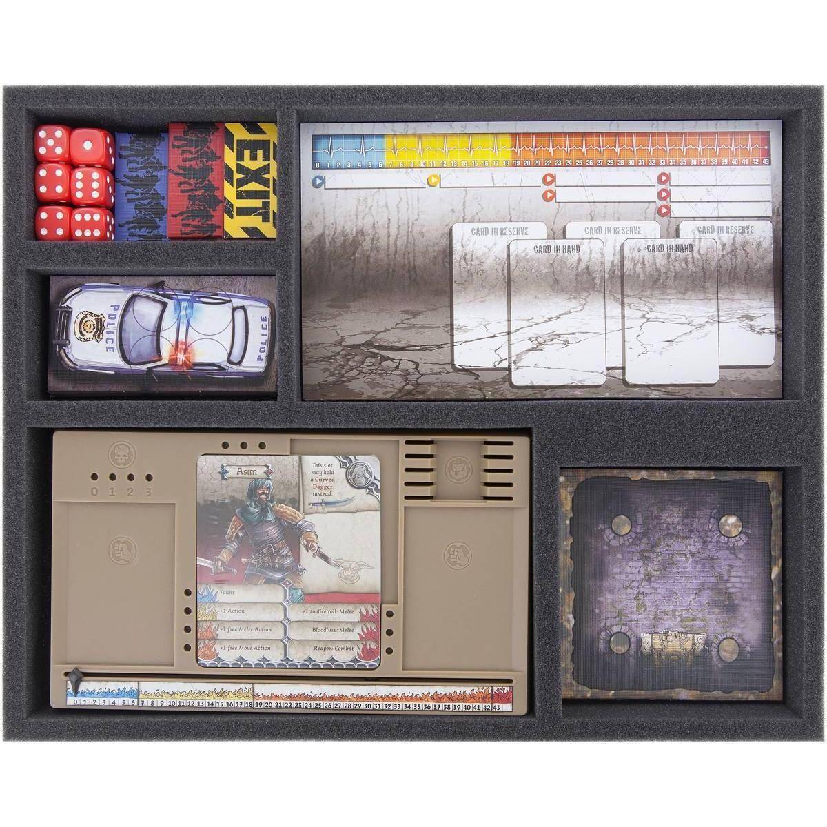 FS035A002 - Schaumstoffeinlage für Zombicide und Black Plague - 5 Fächer