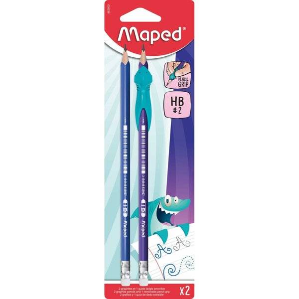 Bleistift Kidy Learn - HB mit Radierer und Schreibhilfe 2er blister.