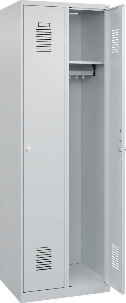 Garderobenschrank B600xT500xH1850 Korpus RAL 7035 LichtgrauTüren RAL 7035 Lichtgrau - Artikel: 7830372511