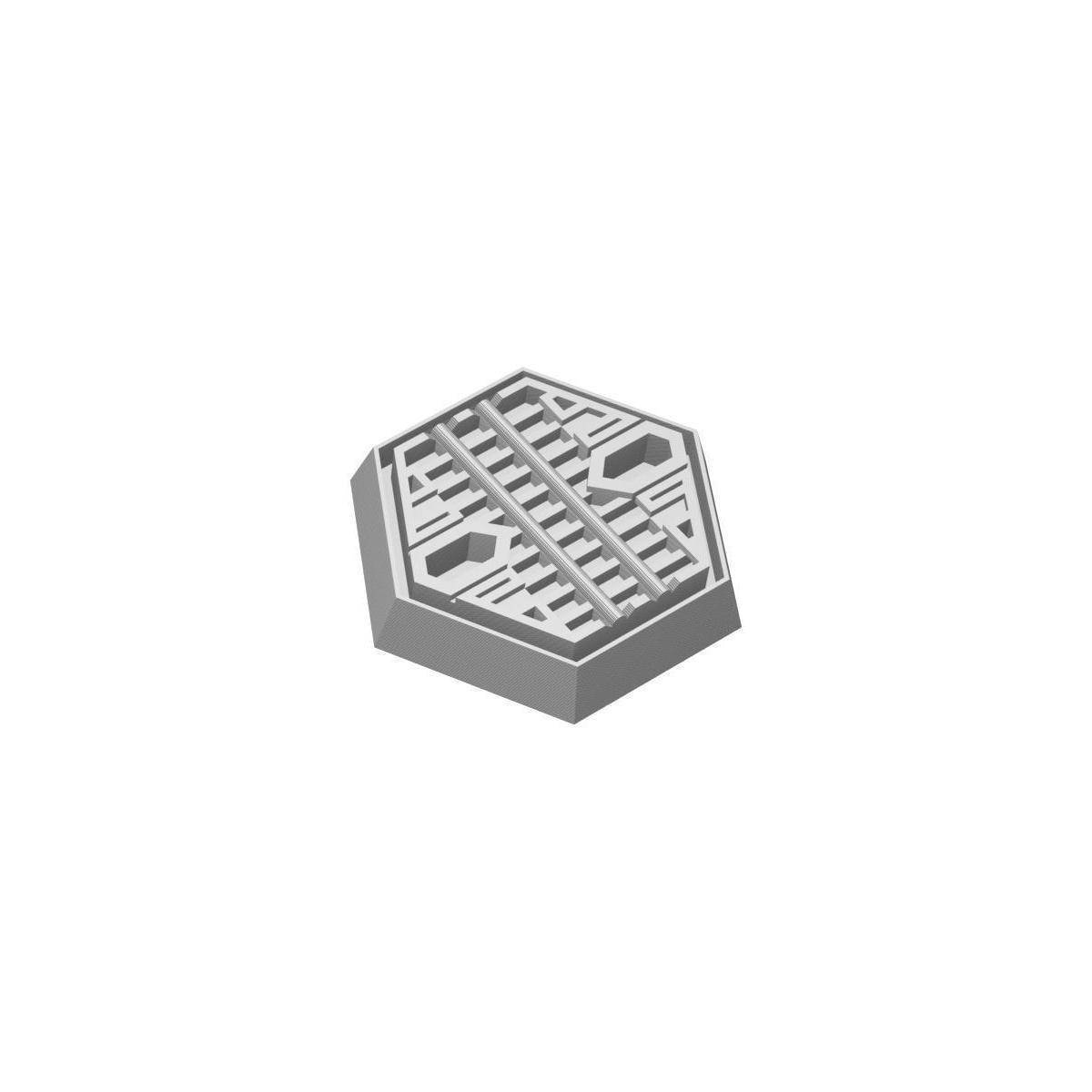 61129 - Hexagonal Base aus Kunststoff für Brettspiele / Tabletop - 35 mm x 30 m