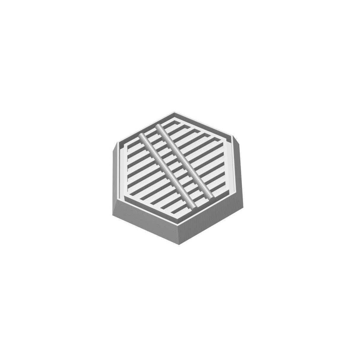 61124 - Hexagonal Base aus Kunststoff für Brettspiele / Tabletops - 35 mm x 30
