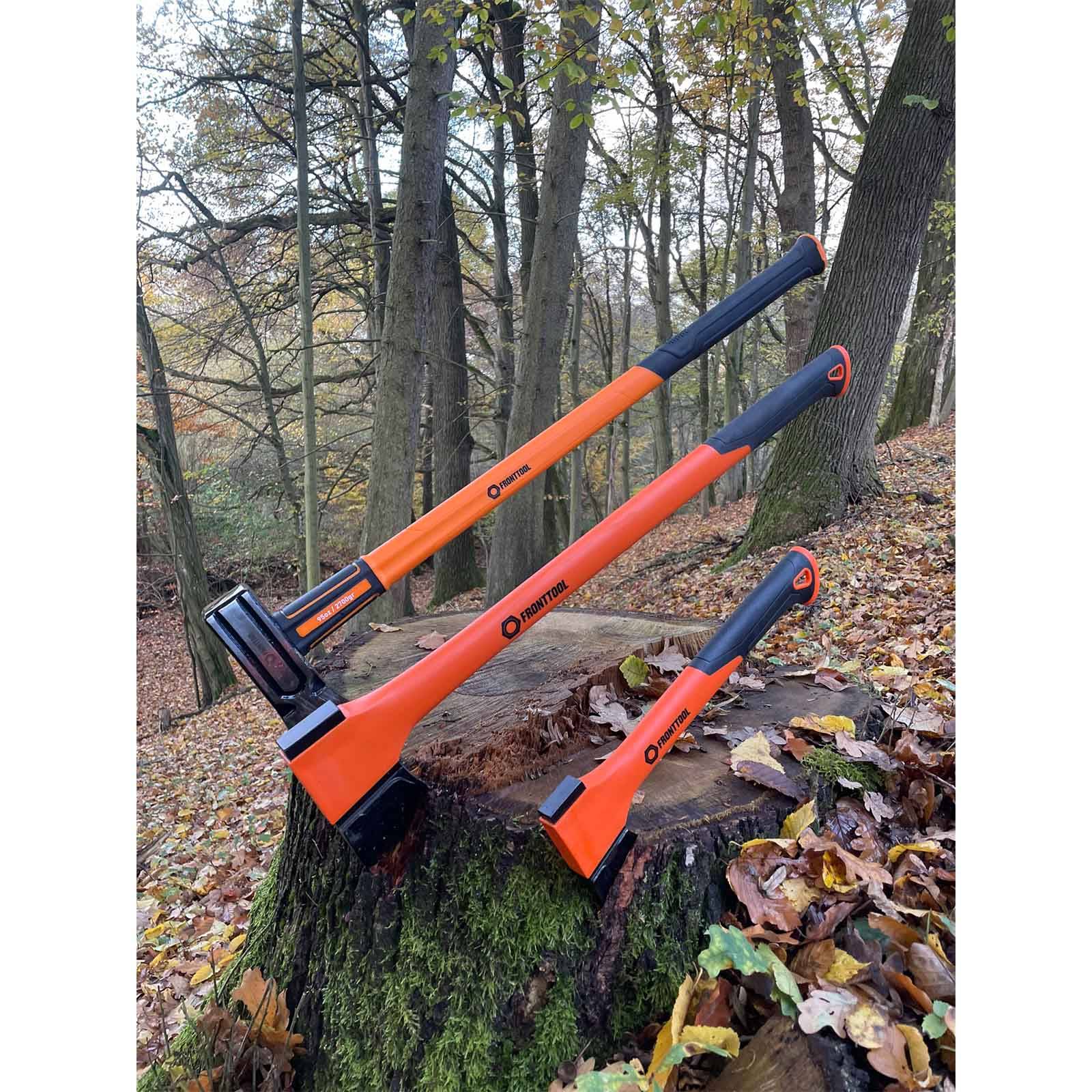 FRONTTOOL Spalthammer Axt Beil Set 3-teilig