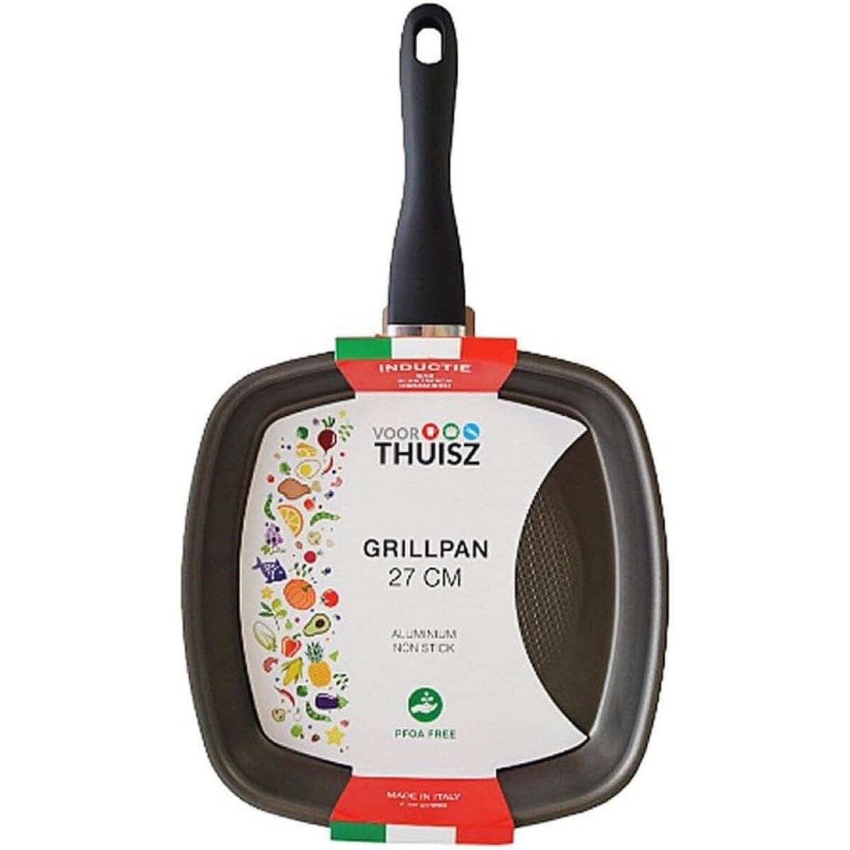 Thuisz Grillpfanne 27 cm durchmesser schwarz