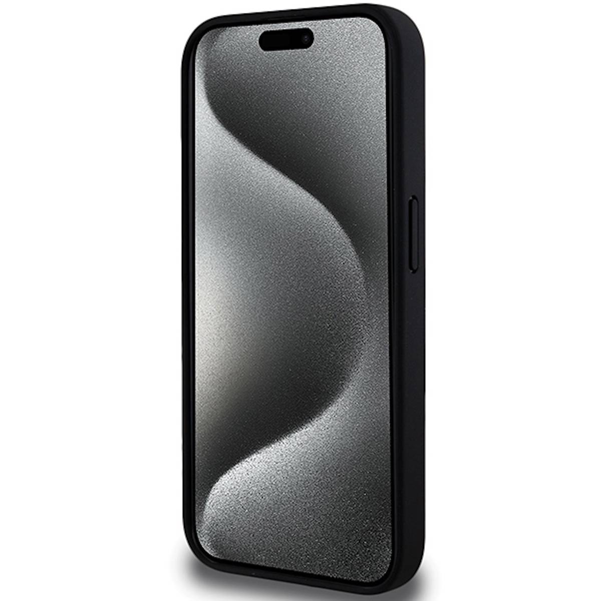 BMW Apple iPhone 15 Pro Carbon Perforated Hardcase Tricolor M Line